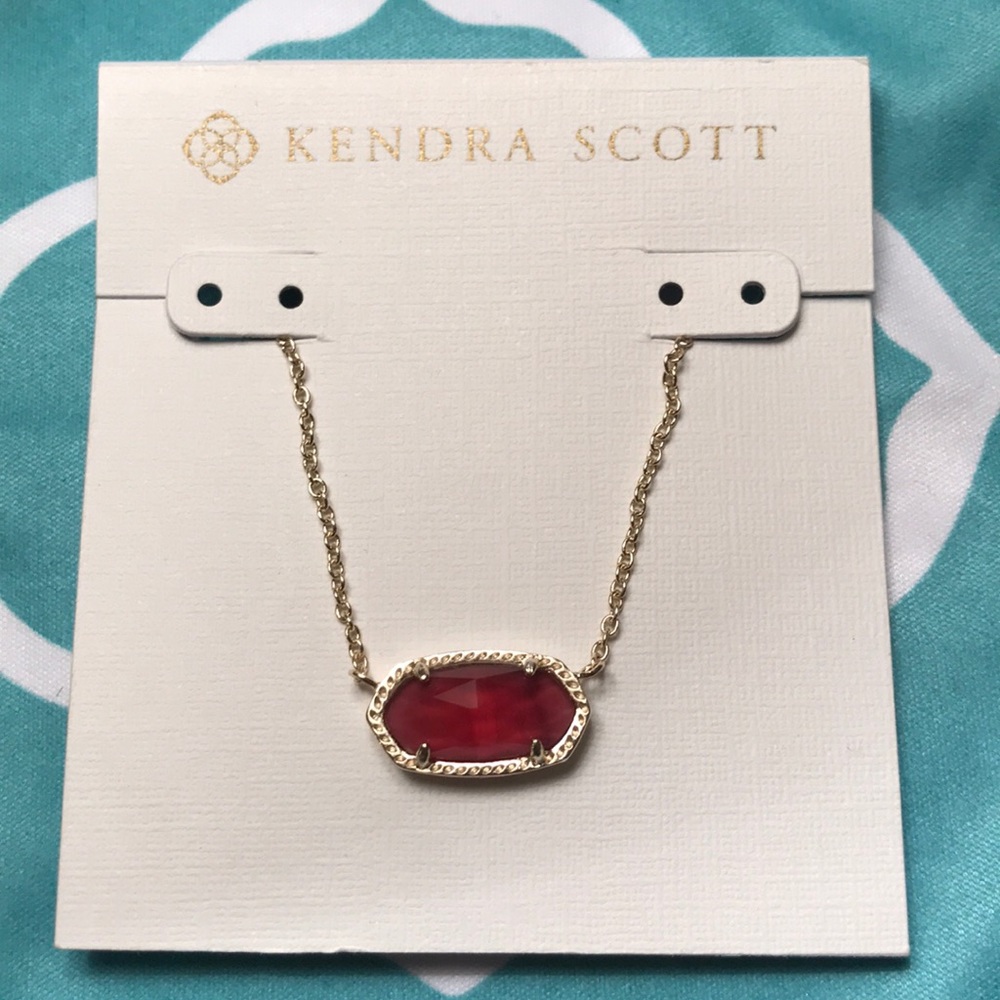 Elisa Necklace (Gold/Burgundy Illusion)